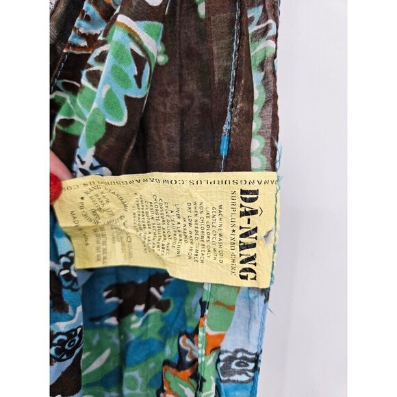 NWOT Da-Nang Scarf Belt Sash Blue Cotton Silk Blend 98x12 Size Medium - Picture 3 of 4